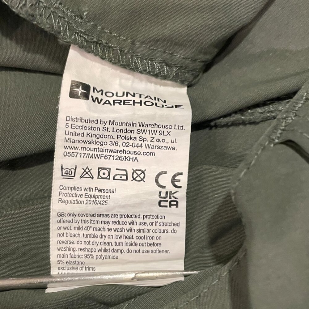MOUNTAIN WAREHOUSE "Conniston" Stretch Cargo Outdoor Trousers Olive Women 14 - Picture 10 of 10